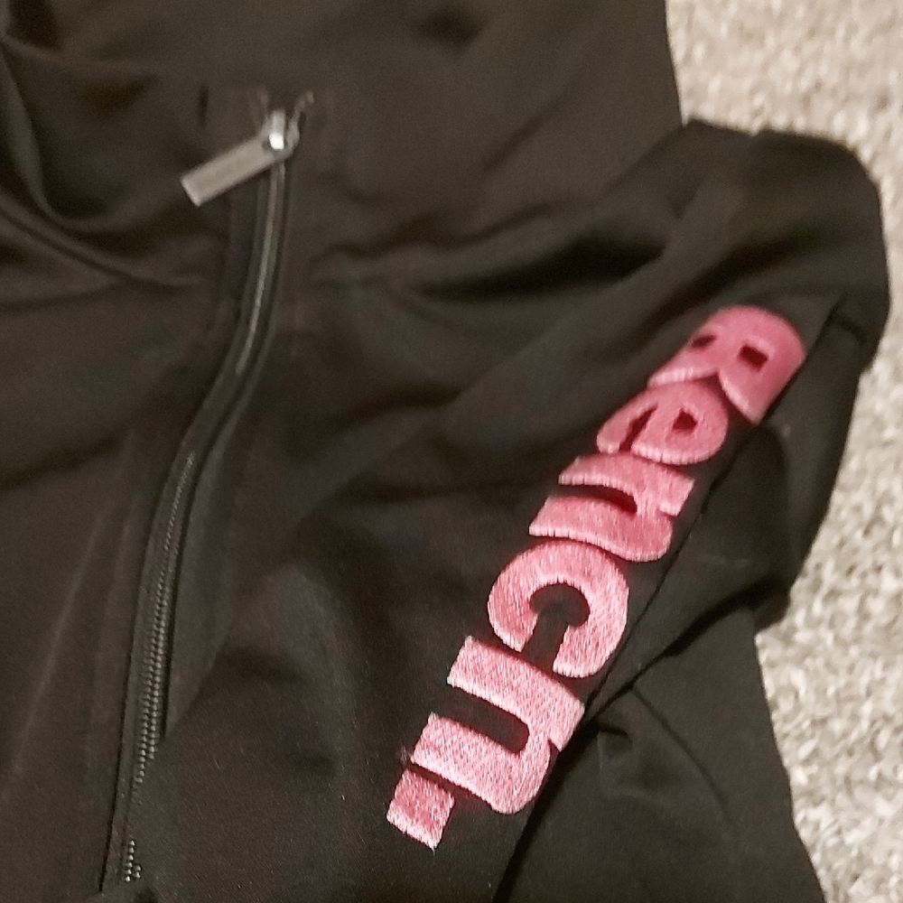 Bench Black Jacket with Pink Logo